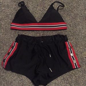 Top and bottom swim suit